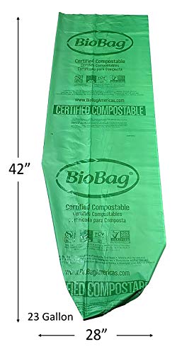BioBag Compost Bags - Certified Compostable Liners, Strong & Durable - 48 Gallon, 80 Count