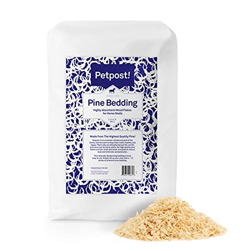 Petpost Pine Bedding for Horses - Ultra Soft, Low Dust, Naturally Deodorizing - 6 cu.ft.