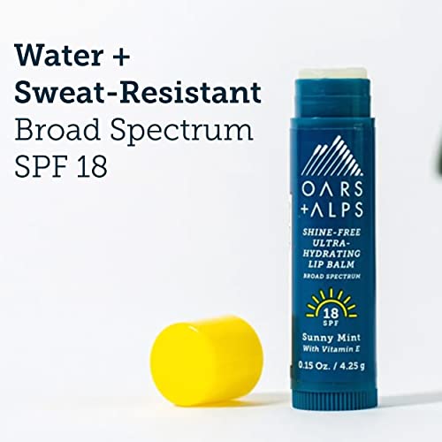Oars + Alps Lip Balm - Ultra Hydrating, Clear Application, Alpine Mist - 2 Pack, 0.3 Oz
