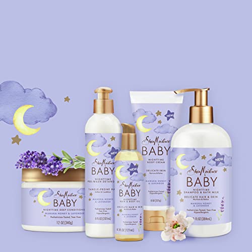 SheaMoisture Baby Body Oil - Moisturizes Delicate Skin & Hair, Manuka Honey & Lavender - 4.1oz