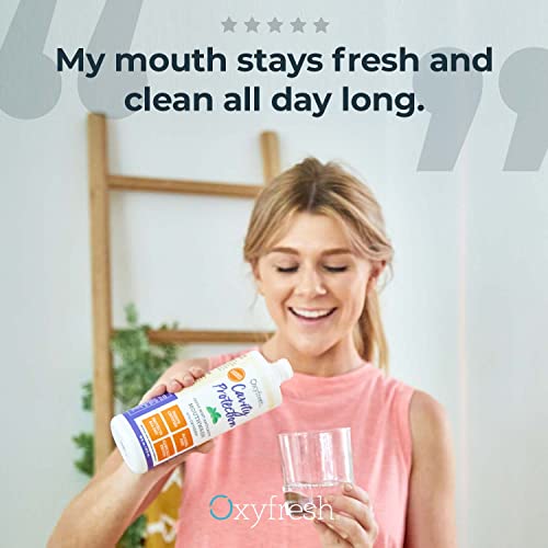 Oxyfresh Fluoride Mouthwash - Cavity Protection for Sensitive Teeth, Refreshing Peppermint - 16oz