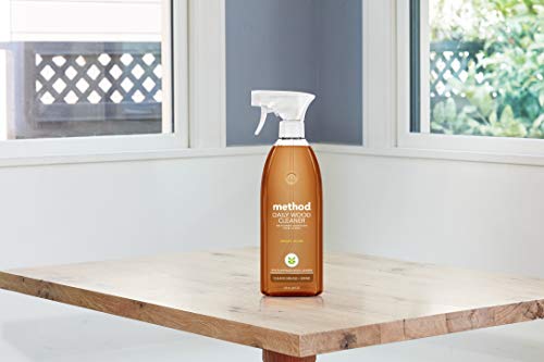 Method Daily Wood Cleaner - Plant-Based Dust & Grime Remover, Almond Scent - 28oz