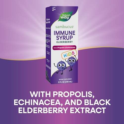 Nature's Way Elderberry Immune Syrup for Kids - Antioxidant Support, Vegetarian - 8 Fl Oz
