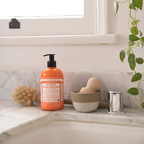 Dr. Bronner's Body Soap - Nourishing Organic Sugar & Shikakai, Vegan, 12oz for Hands & Hair