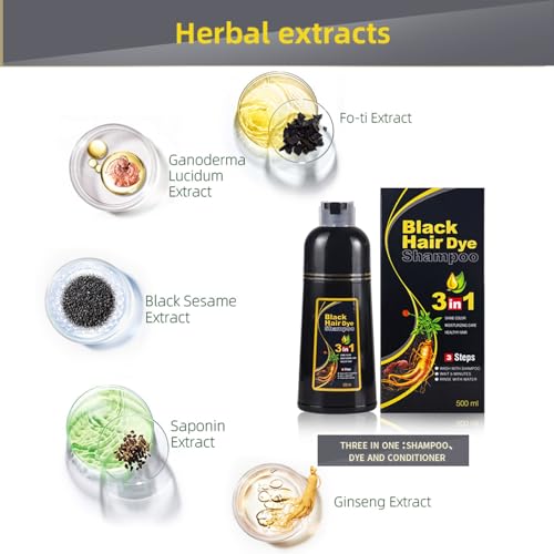 Ivnil Meidu Dark Brown Shampoo - 100% Gray Coverage, Herbal Ingredients, Easy Application - 200ml
