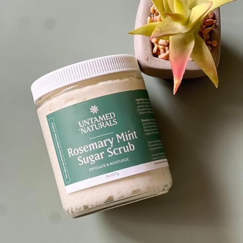 Untamed Naturals Body Scrub - Ultra Hydrating Exfoliant with Rosemary Mint - 8oz