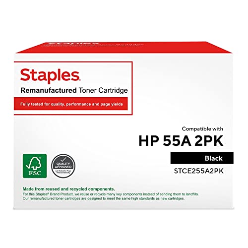 Sustainable Earth Remanufactured Toner Cartridges - Cost-Effective, 91% Recycled Content - 2-Pack