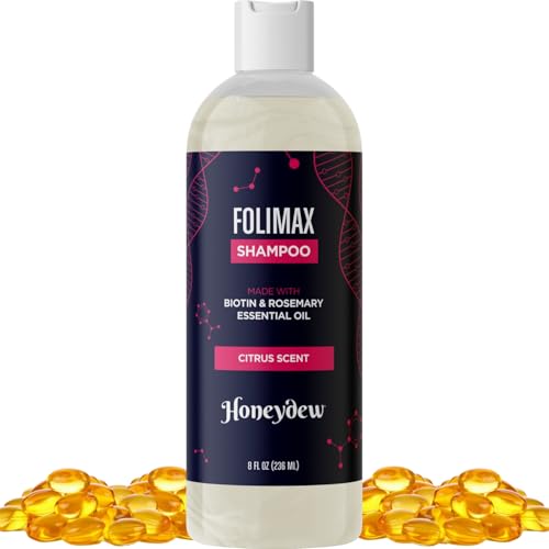 Biotin and Rosemary Shampoo - Nourishes Thinning Hair, Sulfate-Free, Zinc & Tea Tree Oil - 16oz