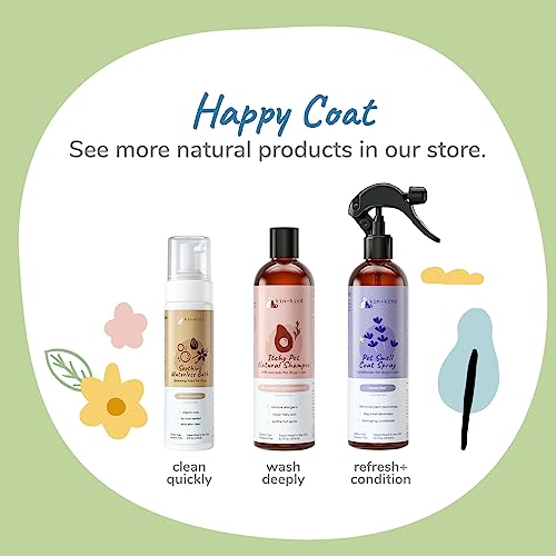 kin+kind Dog Coat Spray - Natural Odor Eliminator with Patchouli, Aloe Vera - 12 fl oz