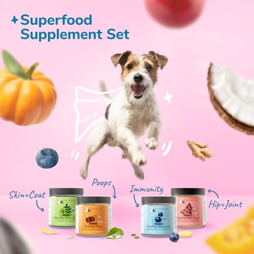 kin+kind Dog Supplement Set - Boosts Immunity, Healthy Skin & Coat, Joint Support - 4 Pack, 8oz