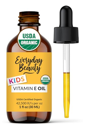 Organic Vitamin E Baby Massage Oil - Nourishes Dry Skin, All Natural Ingredients - 1oz