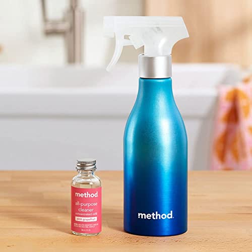 Method All-Purpose Cleaner Kit - Plant-Based, Reusable Aluminum Bottle, Pink Grapefruit - 14 fl oz