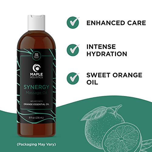 Maple Holistics Massage Oil Kit - Nourishing Aromatherapy for Couples, 2 Natural Oils