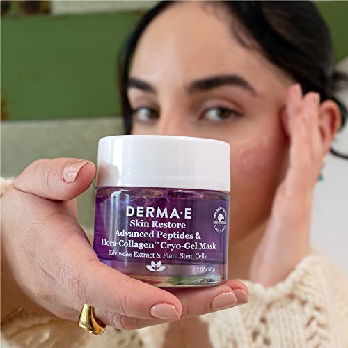 Derma E Cryo-Gel Face Mask - Reduces Lines & Discoloration, Hydrating Vitamin B5 & C - 2oz