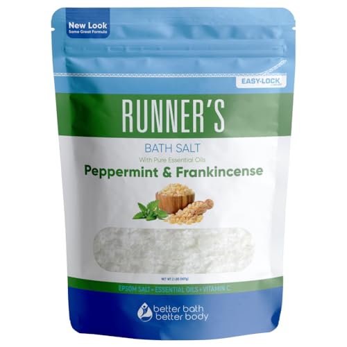 Runner's Bath Soak & Bubble Bath - Muscle Relief with Pure Essential Oils & Vitamin C - 32oz