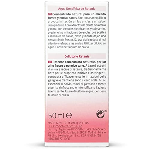 Weleda Mouthwash - Fresh Breath, Strengthens Gums, NaTrue Certified - 50mL Concentrate