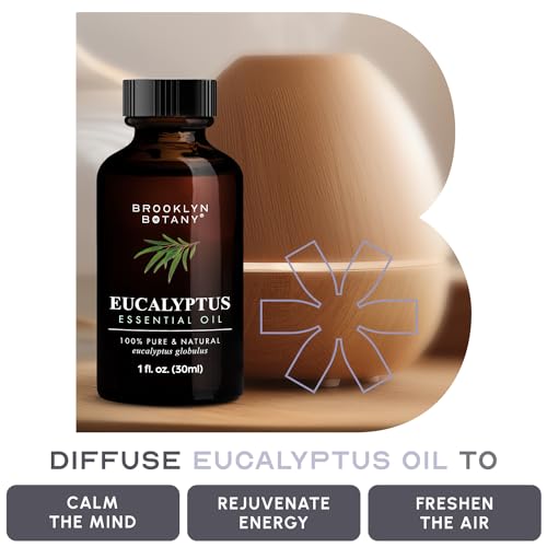Brooklyn Botany Eucalyptus Essential Oil - 100% Pure, Therapeutic Grade - 1 Fl Oz