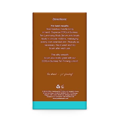 COOLA Body Brush - Effortless Self Tan Application, Vegan Bristles, Cruelty-Free - Kabuki Style