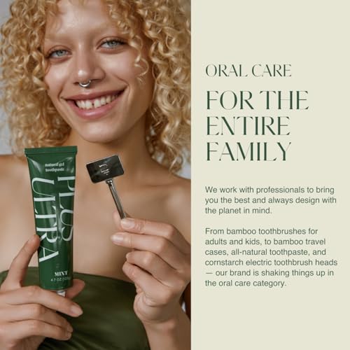 Plus Ultra Bamboo Toothbrush - Dentist-Approved Soft Bristles, Positive Affirmations - 100% Bamboo