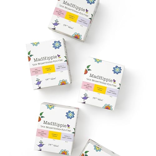 Mad Hippie Skin Care Set - Brightening Routine with Vitamin C, AHA Peel & Night Cream - Mini Kit