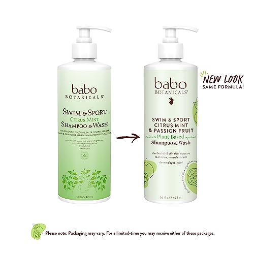 Babo Botanicals Citrus Mint Shampoo & Body Wash - Hydrating, Hypoallergenic, 16 Fl Oz