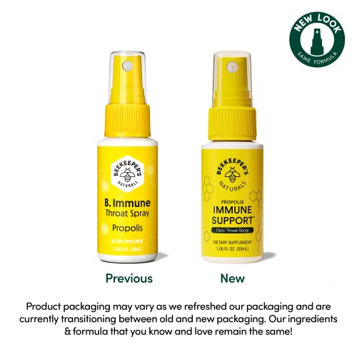 Beekeeper's Naturals Propolis Throat Spray - Immune Support & Sore Throat Relief - 1.06oz