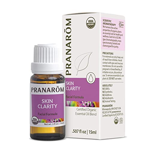 Pranarom Skin Clarity Essential Oil - Certified Organic, Supports Clear Skin - 15ml Blend