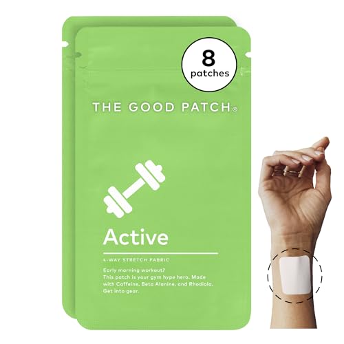 The Good Patch Active Wellness Patches - Energy Support with Caffeine & Rhodiola - 8 Patches