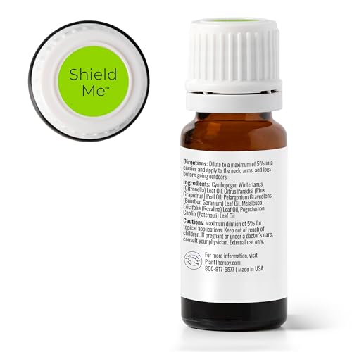 Plant Therapy Shield Me Essential Oil Blend - Natural Pest Barrier, KidSafe - 10 mL