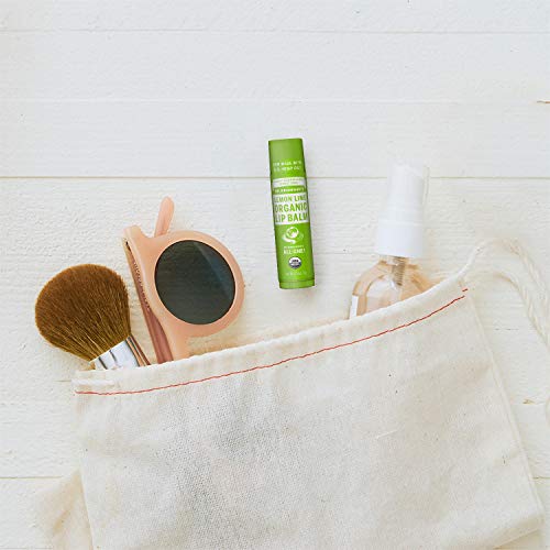 Dr. Bronner's Organic Lip Balm - Soothing Moisture with Beeswax & Jojoba Oil - Lemon Lime, 6-Pack