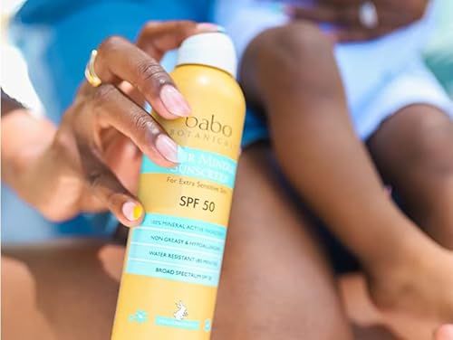 Babo Botanicals Mineral Sunscreen Spray SPF 50 - Zinc & Titanium Dioxide, Fragrance-Free - 6oz