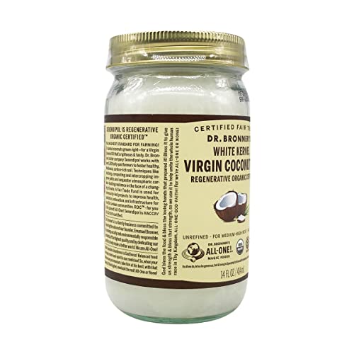Dr. Bronner's Body Oil - Fair Trade, Vegan, USDA Organic - 14 fl oz Virgin Coconut Oil