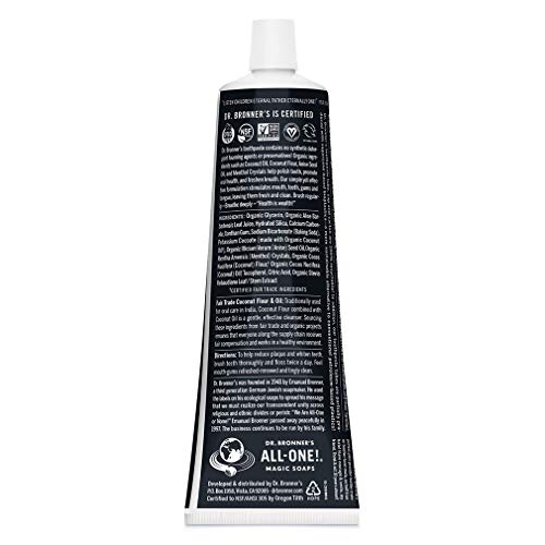 Dr. Bronner’s All-One Toothpaste - 70% Organic, Fluoride & SLS-Free, Freshens Breath - 3-Pack