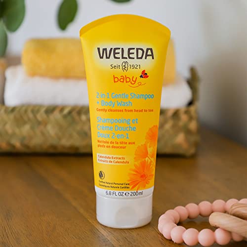 Weleda Kids Shampoo & Body Wash - Gentle Cleansing with Calendula & Almond Oil - 6.8oz