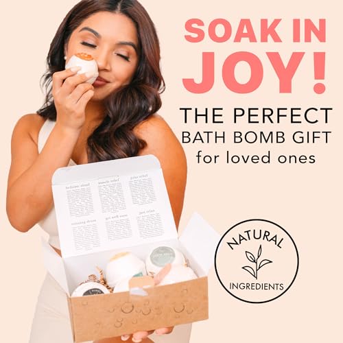 USA Handmade Bath Bomb Gift Set - Natural Ingredients, Relaxing Spa Experience - 6 Pack