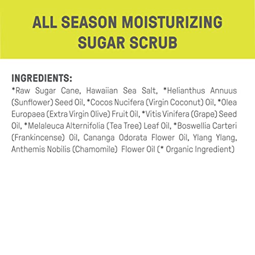 Raw Elements Body Scrub - Hydrating Exfoliator with Hawaiian Sea Salt & Organic Oils - 7.6 oz