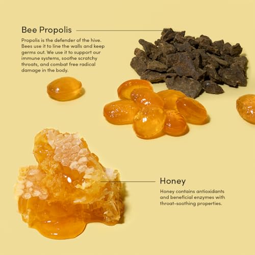 Beekeeper's Naturals Throat Lozenges - Immune Support with Honey, Vitamin D & Zinc - 14 Ct