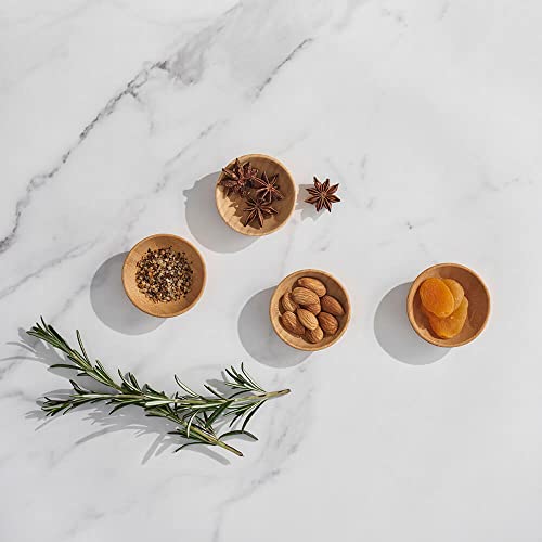 Bambu Reusable Bamboo Condiment Cups - Non-Toxic, Stylish, Durable - Pack of 4