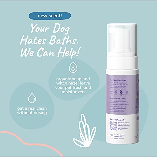 kin+kind Waterless Dog Shampoo - Rinse-Free Itch Relief, Natural Lavender Scent - 8oz