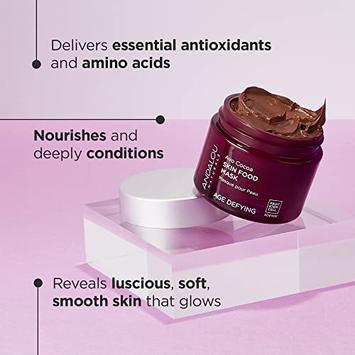 Andalou Naturals Face Mask - Nourishing Avo Cocoa, Antioxidant-Rich for Dry Skin - 1.7oz