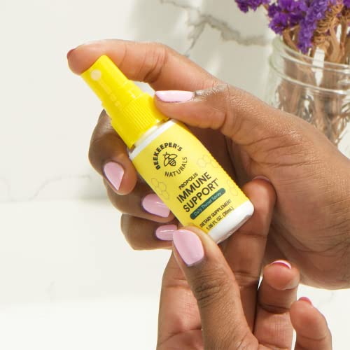 Beekeeper's Naturals Propolis Throat Spray - Immune Support & Sore Throat Relief - 1.06oz