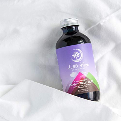 Little Moon Essentials Massage Oil - Relieves Monthly Cramps, Vegan & Natural - 4 oz.