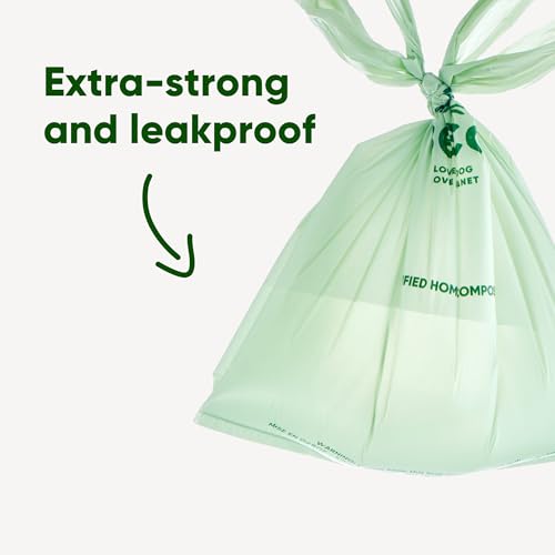 Beco Super Strong Pet Waste Bags - Leak-Proof, Home Compostable, Unscented - 60 Bags Total