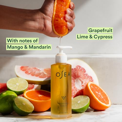 OSEA Undaria Algae Body Oil - Nourishing Moisturizer, Fast Absorbing - Fresh Citrus, 5 oz