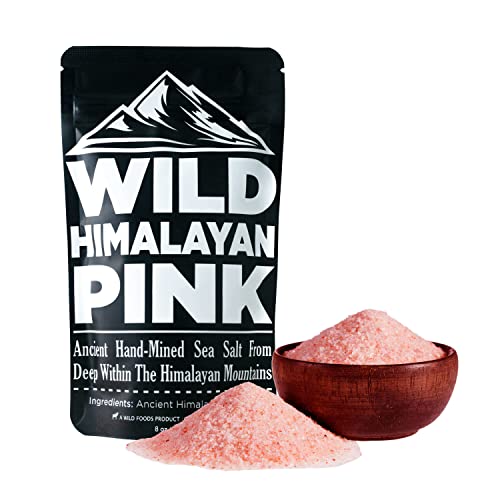 Wild Foods Pink Himalayan Salt - 80+ Minerals, Pure & Unrefined, Fine Ground - 8oz