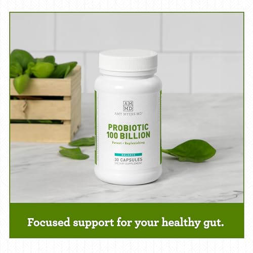 Dr. Amy Myers Probiotic - Supports Digestion & Gut Balance, Non-GMO, Allergen-Friendly - 30ct