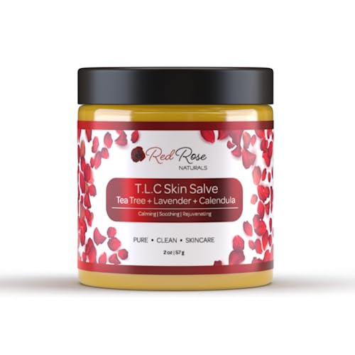Red Rose Naturals Healing Salve - Natural Hydration, Soothing Scent, Calendula & Tea Tree - 2oz