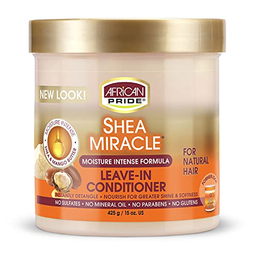 African Pride Leave-In Conditioner - Nourishes & Smooths Curls, Coils, Waves - 15oz