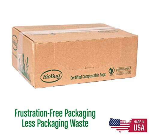 BioBag Compostable Liners - Certified ASTM D6400, Durable & Plant-Based - 48 Gallon, 80 Count