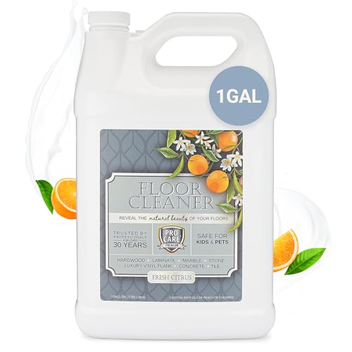 ProCare Floor Cleaner - Natural Citrus Solution for All Flooring Types - 1 Gal